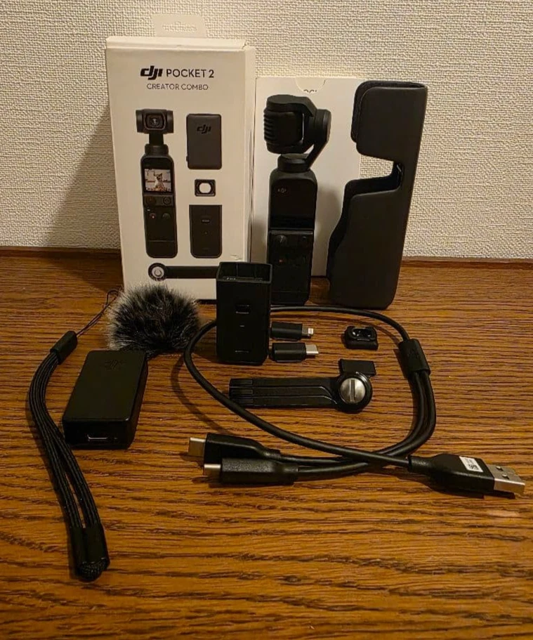 DJI POCKET 2 Creator Combo Small Gimbal Camera Pocket Size Black Used Japan - Image 2 of 4