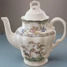 Vintage Spode Christmas Tree Coffee Pot Teapot Made In England Flawless