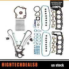 Timing chain Cover Gasket & Head Gasket Bolt Set For 99-03 Dodge Dakota 4.7L