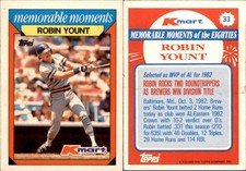 1988 Topps Kmart Memorable Moments #33 Robin Yount Brewers Baseball Card
