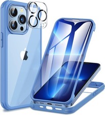 CENHUFO Compatible with iPhone 13 Pro Case Built-in Glass Screen Protector with
