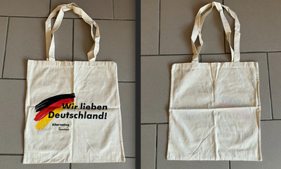AfD - Alternative für Deutschland - Wir lieben Deutschland! - Baumwolltasche -