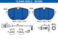 Bremsbelagsatz FÜR VW California T6 Camper (Sgc, Sgg, Shc) - ATE 13.0460-3892.2