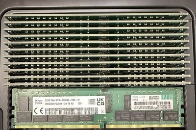 256GB Hynix 8x 32GB DDR4 3200MHz ECC REG HMA84GR7CJR4N-XN Server Workstation RAM
