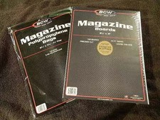 100 BCW 2-Mil Magazine Poly Bags  Magazine Size Boards Acid Free Safe Storage
