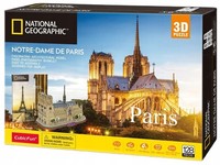 Cubic Fun National Geographic 3D Puzzle Notre Dame De Paris, 128 Teile