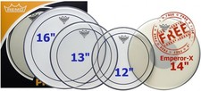 Remo ProPack (12", 13", 16" Pinstripe Clear + FREE BX-0114-00)