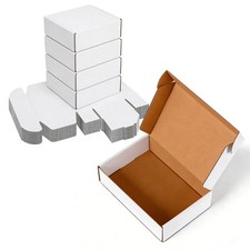 8x6x2 inches Small White Boxes 25 Pack Corrugated Cardboard Gift Boxes Mailin...