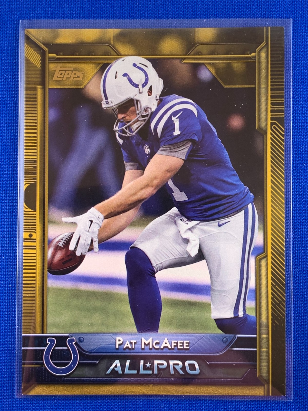 2015 Topps Pat McAfee Rookie Card #282 Gold Parallel Serial #1402/2015  WWE ESPN