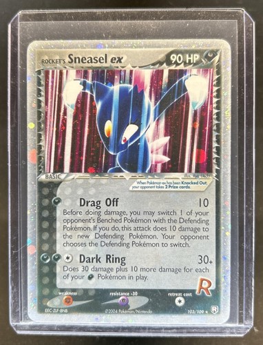 2003 Pokemon Team Rocket Returns Rocket's Sneasel Ex Holo 103/109