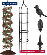 1 Pack Garden Obelisk Trellis for Climbing Plants Outdoor, 6FT Adjustable Metal