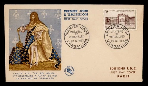 DR WHO 1952 FRANCE FDC VERSAILLES GATE M76565
