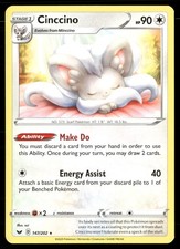 Cinccino Normal Rare SWSH01: Sword & Shield Base Set 147/202 NM