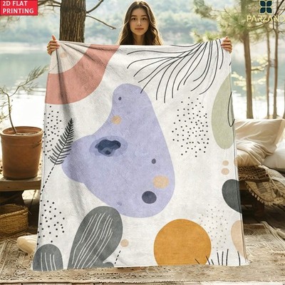 1pc Parzand 1pc Ultra-Soft Lightweight Flannel Blanket Suitable for All- Cozy W