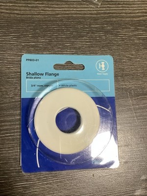 PlumbPak Shallow Flange PP803-01 - White Plastic NOS