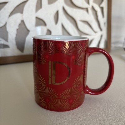 BIALETTI Gold and Red 12oz Coffee ID Mug