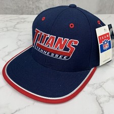 Deadstock Y2K Tennessee Titans VTG Spellout Hat Cap Blue Pro Player Strapback