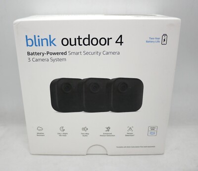BLINK OUTDOOR WIRELESS HOME SECURITY 3-CAMERA SYSTEM (4th Gen) BRAND NEW in BOX