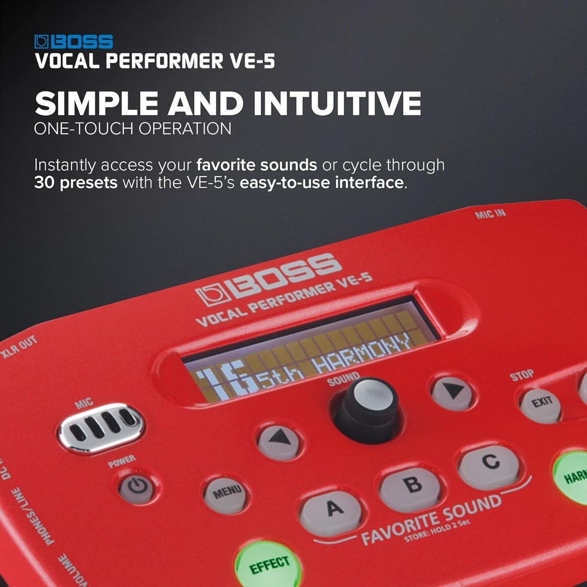 BOSS VE-5 レッド [VE-5-RD] BOSS VE-5-RD Vocal Performer｜ミュージックランドKEY
