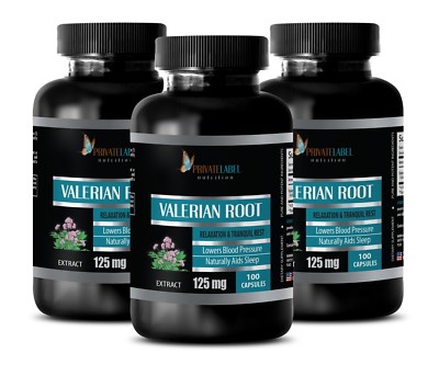 Relaxation - VALERIAN ROOT EXTRACT 125mg - Anti Aging - Antioxidants - 3 Bottles