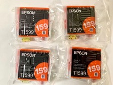 Lot Of 4 Genuine Epson 159 T1599 Orange Ink Cartridges