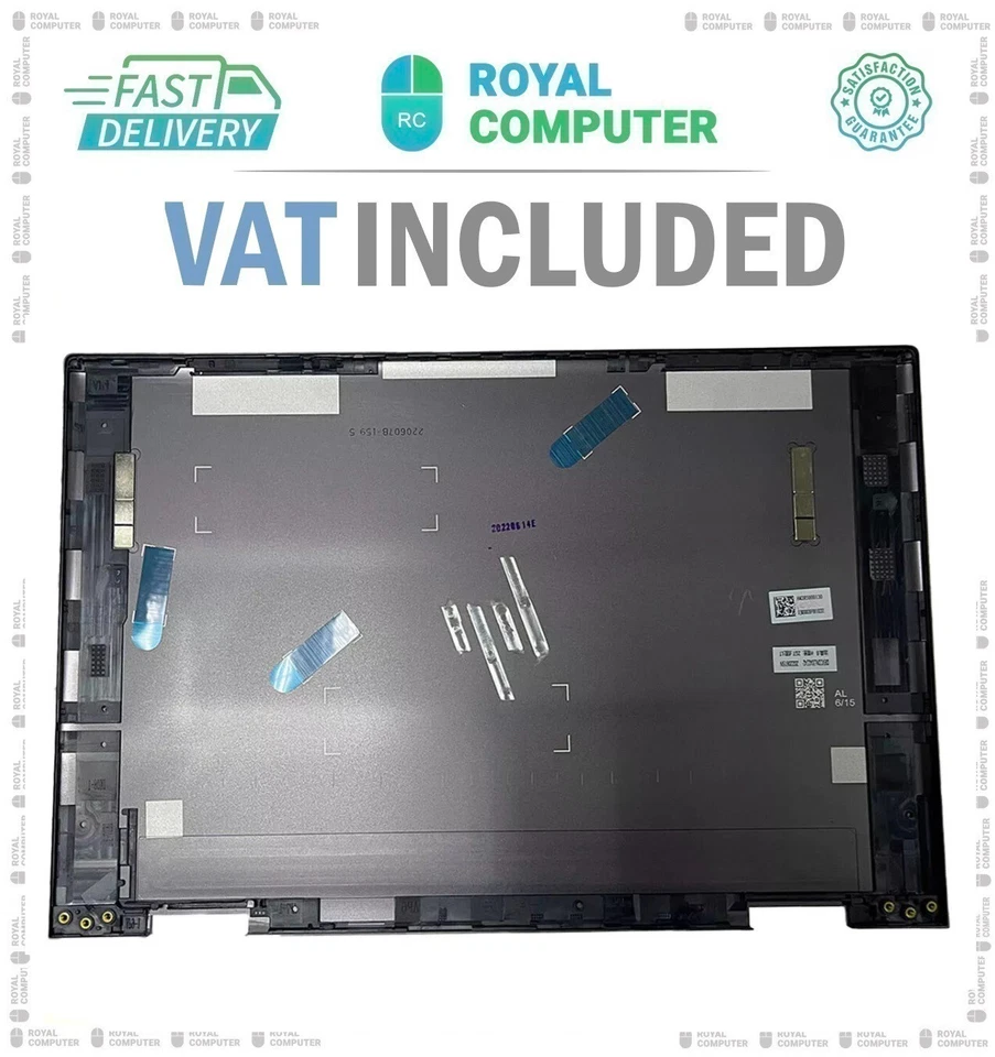 HP ENVY X360 15-EW 15-EY Back LCD Screen Cover Rear Lid Housing N09644-001 Black - Image 2 of 2