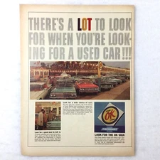 1963 USED OK CARS Chevrolet GM Vintage Print Advertisement Ad - Auto Dealership