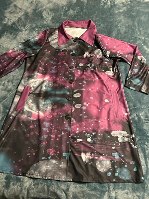Lily by Firmiana Space Themed Print Women's Jacket/Blaser Size 4X