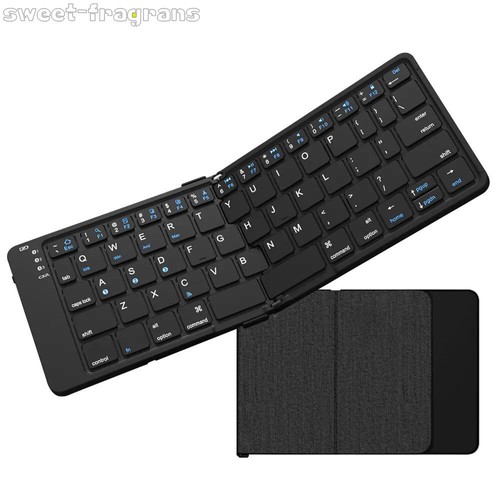 Portable Wireless Bluetooth v5.1 Folding Up to 3 Devices Mini travel Keyboard