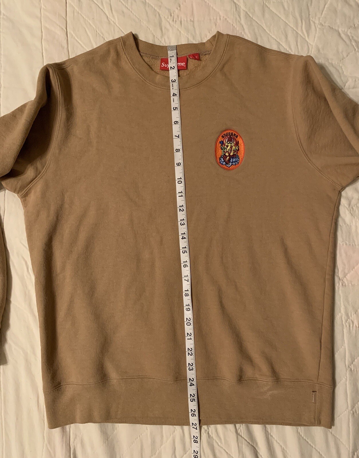 Supreme Ganesh Crewneck Sweatshirt Light Brown Size Medium