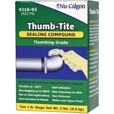 Nu Calgon 4216-92 Thumb-Tite Sealing Compound 2 lb, Self Adhesive, Flexible