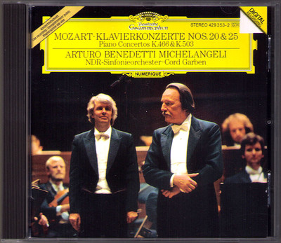 Arturo Benedetti MICHELANGELI: MOZART Piano Concerto No.20 25 Cord GARBEN DG CD