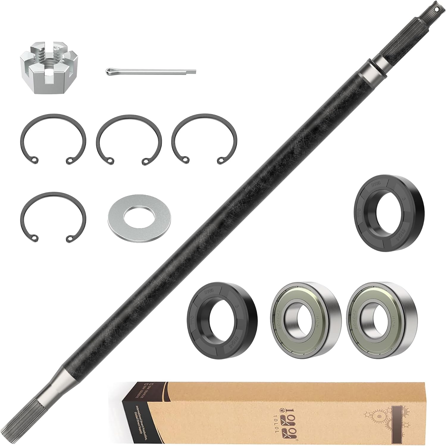 Golf Cart Rear Spline Axle Shaft for EZ-GO RXV Electric 2008 and Up 24-Spline