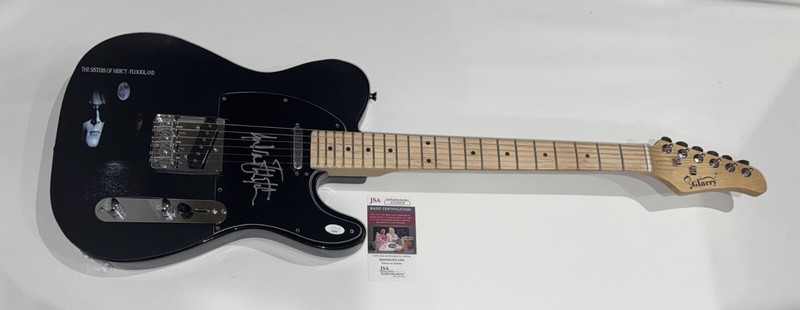 ANDREW ELDRITCH SIGNED CUSTOM THE SISTERS OF MERCY FLOODLAND GUITAR JSA COA
