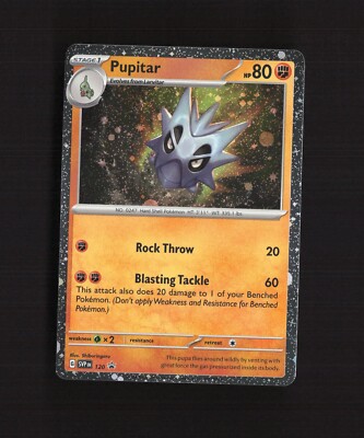 Pupitar SVP120 Black Star Promo Cosmos Holo Pokemon Card
