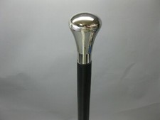 Antique Style Chrome Brass Vintage Designer Handle Walking Wooden Stick Cane New