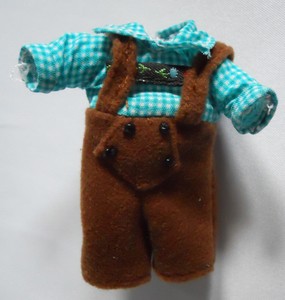 Barbie HANSEL Tommy German Plaid Top & LEDERHOSEN Oktoberfest Kelly Doll Costume