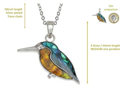 Robin Kingfisher Woodpecker Parrot Bird Necklace Birthday Valentines Mothers Day image 2