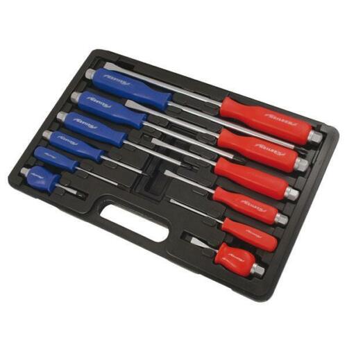 Magnetic Screwdriver Set HEAVY DUTY Pozi & Slotted Go Through Drivers PZ0-PZ4 - Picture 1 of 3