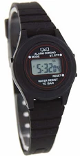 Q&Q by Citizen LLA3J202Y Women's Digital Black Plastic Watch Resin Strap NO BOX