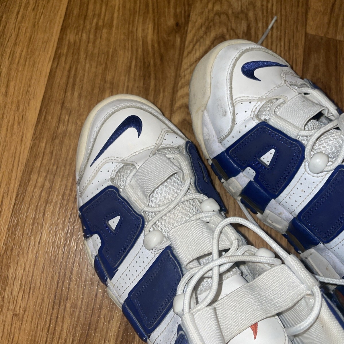 Nike Air More Uptempo Knicks 33 Blue White Orange Men's Size