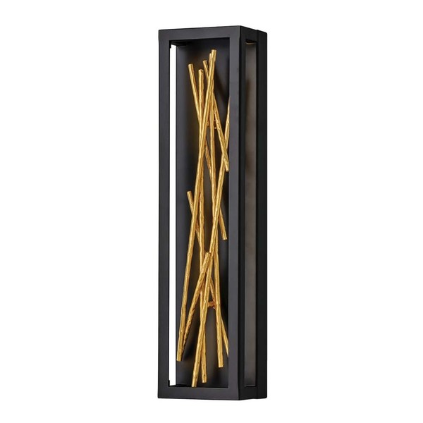 Wandleuchte Flurlampe Schlafzimmerleuchte Led Wandlampe Stahl Schwarz Gold-image