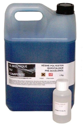 2Kg ISO POLYESTERHARZ. + 2m² GLASMATTE + 1kg GEL COAT weiß. - Bild 2 von 4