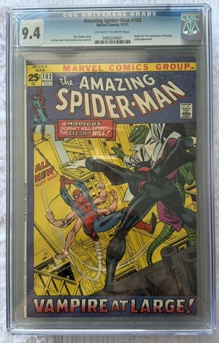 Amazing Spider-Man #102, 2nd App Morbius CGC 9.4 OLD LABEL TIGHTLY GRADED