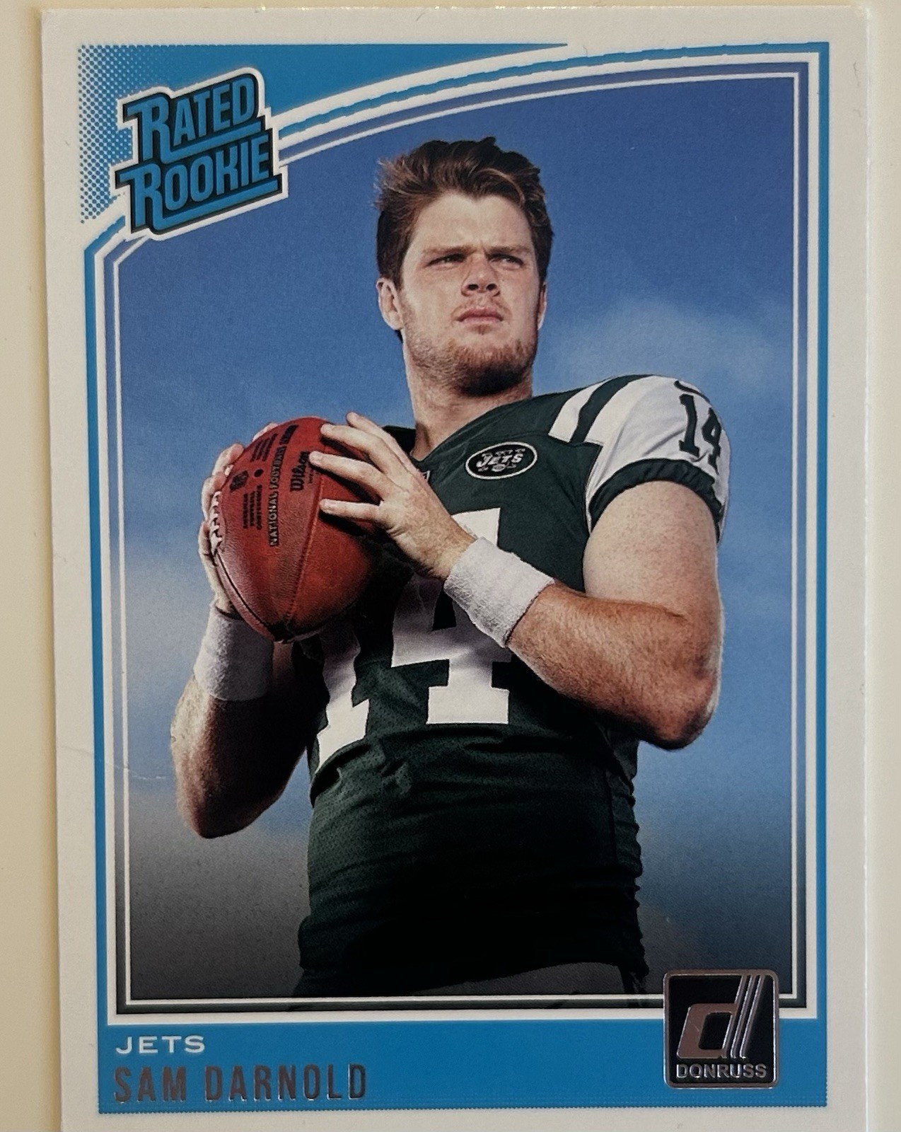 2018 Panini Donruss Rated Rookie #301 Sam Darnold New York Jets Football Card