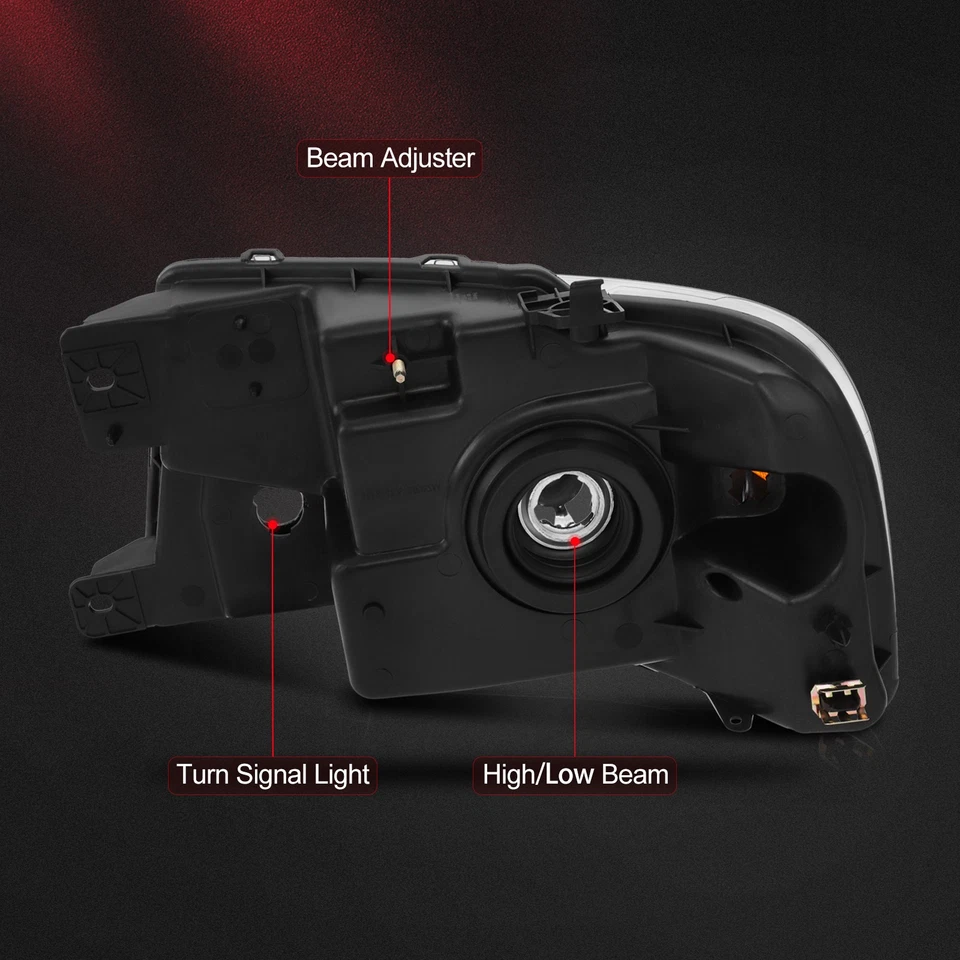 Par de faros para Ford F-150 F150 2004-2008 06-08 Lincoln Mark LT cromo ámbar Foto 4 de 4