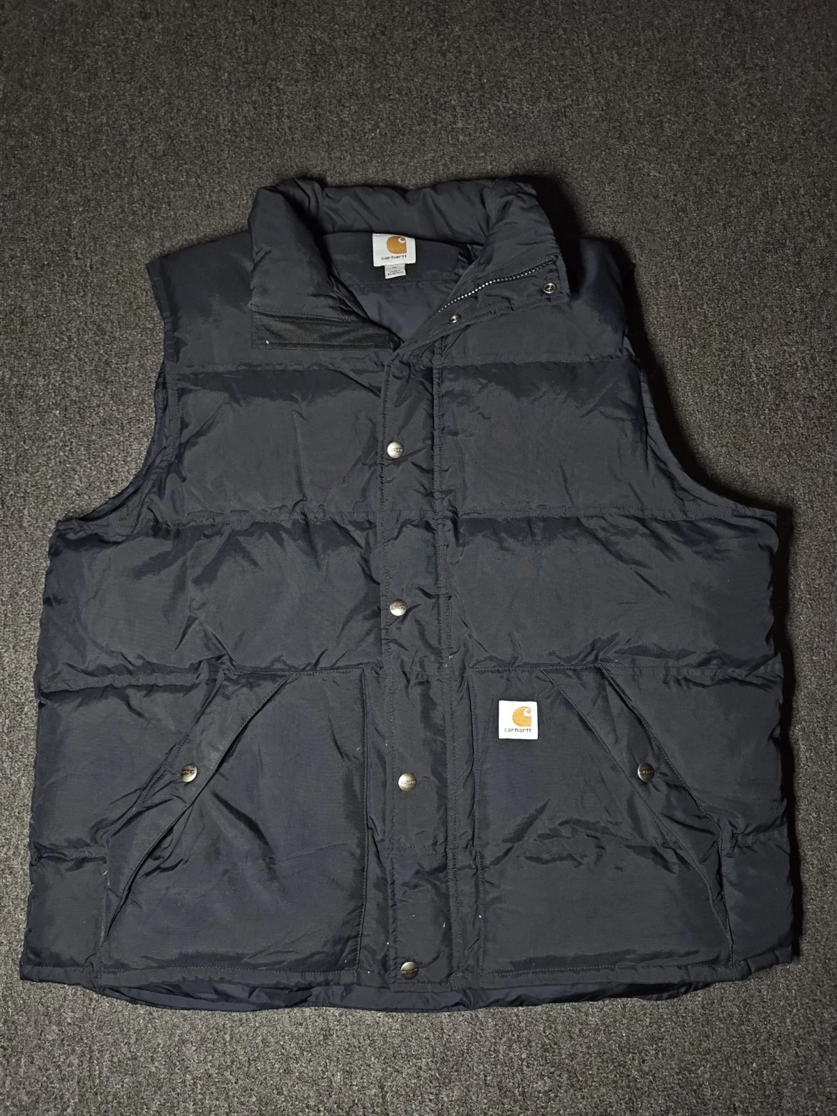 Carhartt Vest Mens Black Down Puffer Insulated Outdoor Workwear Jacket Coat XL