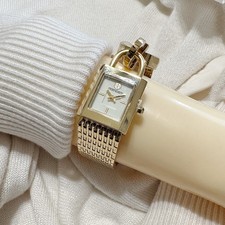NWT TORY BURCH Surrey Gold Tone Stainless Watch Chain Lock Bracelet TBW7100