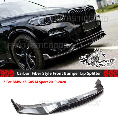 For BMW G05 X5 M Sport 2019-2020 GT-Style Carbon Fiber Front Bumper Lip Splitter