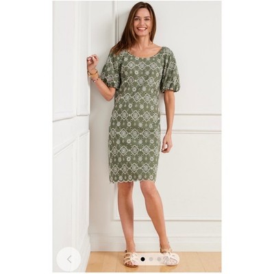 green emerald velvet dress Floral Eyelet Embroidered Sleeveless Shift Dress